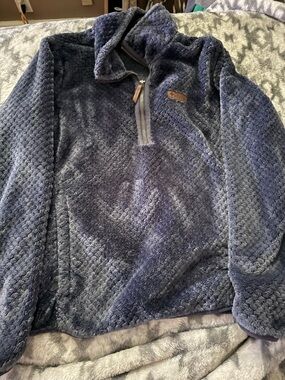 Columbia Plush Quarter-Zip Pullover - Navy Blue